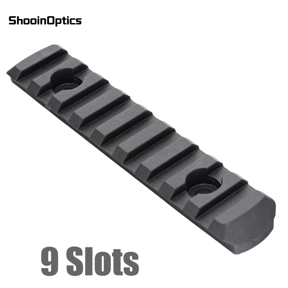 Juego de secciones de riel Picatinny, paquete de 4 segmentos de riel Weaver de 20mm con tornillos de montaje para accesorios de luces ópticas, polímero de nailon - imagen 3