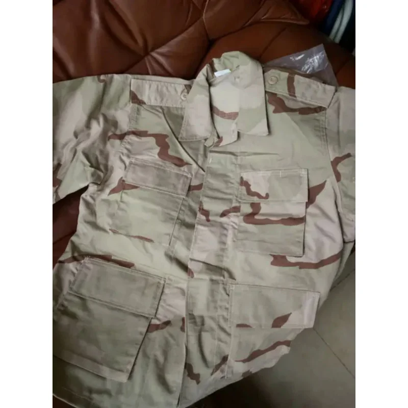 BDU traje táctico de camuflaje del desierto, traje de entrenamiento de combate, mangas largas y pantalones, tres colores, DCU - imagen 2