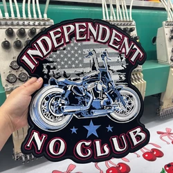 Parches tácticos bordados grandes termoadhesivos para motociclista