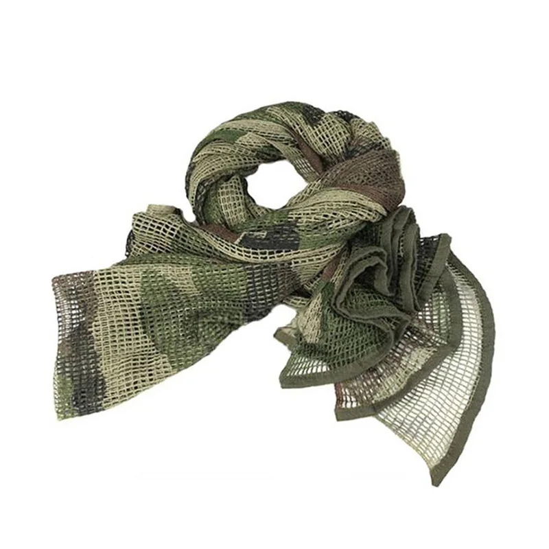 Bufandas tácticas árabes para hombres, chal de desierto, chales transpirables, bufanda de tela de red, soldados de EE. UU., bufandas de camuflaje de combate - imagen 4