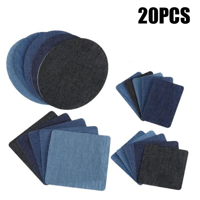 Prajna-Juego de parches para planchar para ropa, parche de reparación de pantalones vaqueros, se puede recortar, parche de reparación de ropa para el hogar, tela para coser, 20/26/30 Uds. - imagen 4