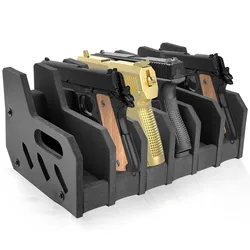 Estante de pistola de espuma con 6 ranuras para pistola, gabinete seguro para pistola, accesorios, organizador de almacenamiento, soporte de exhibición para pistola