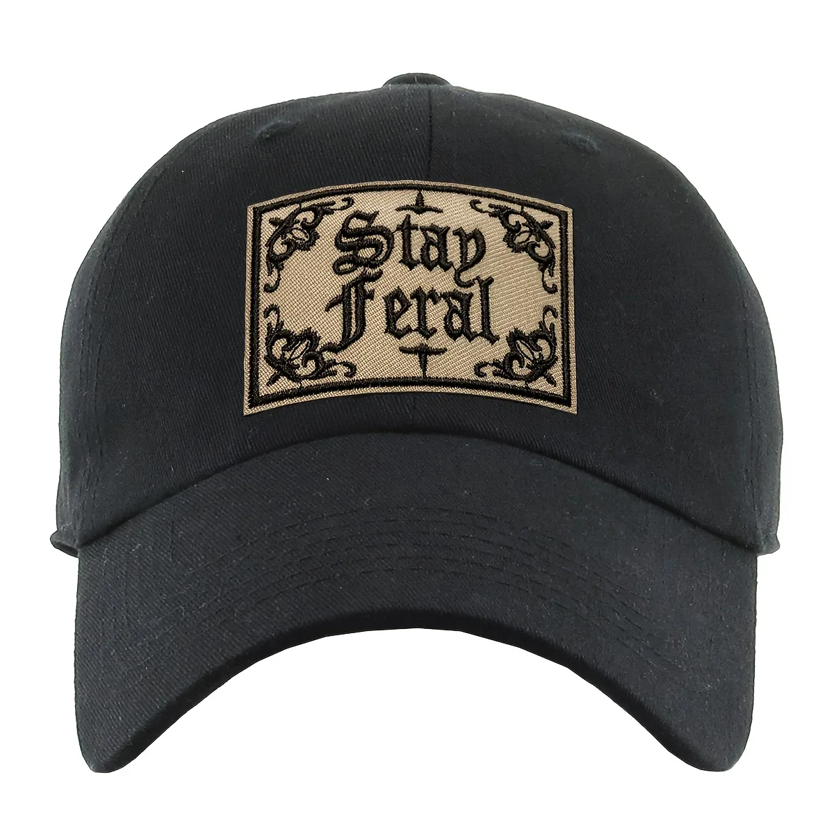 parches velcro mochila tácticos de bordados 1 parche de velcro termoadhesivo "Stay Feral", parche bordado para ropa para chaqueta, bolsos, pantalones, sombreros y bricolaje, parche único personalizado - imagen 3