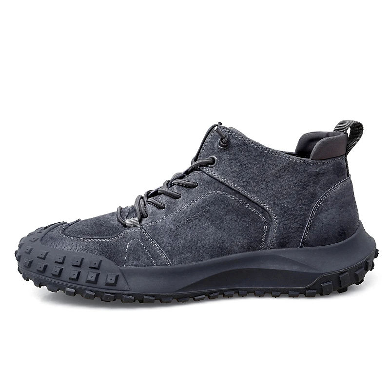HIKEUP-Botas antideslizantes para hombre, zapatos informales de trabajo, montañismo, senderismo, otoño - imagen 2