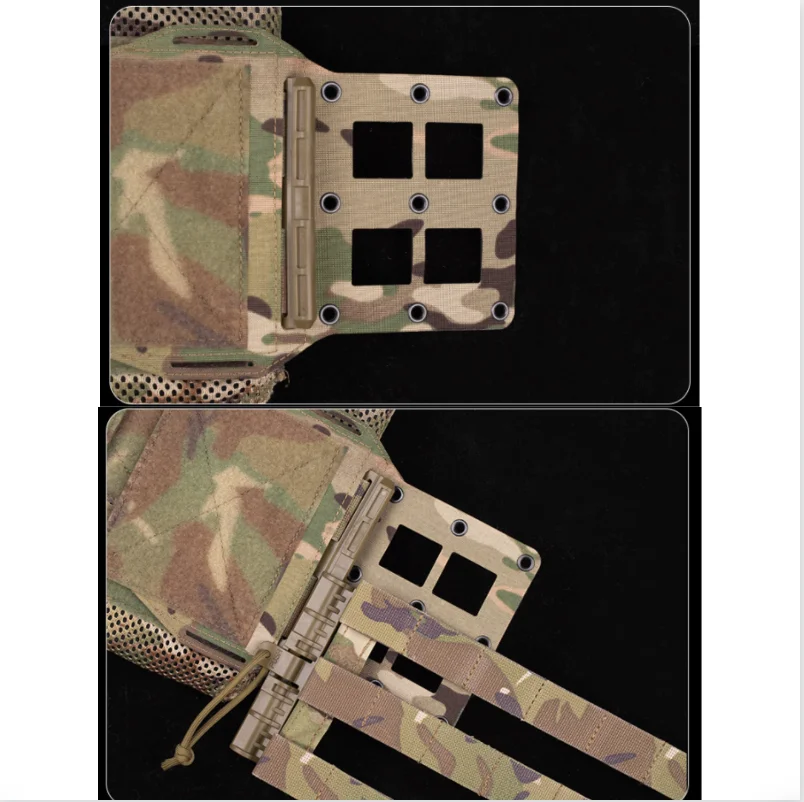 Chaleco táctico SS, placa de plataforma de extensión de ala Molle, soporte para cuchillo táctico, soporte para chaleco Cummerbund de liberación rápida, 1 par - imagen 5