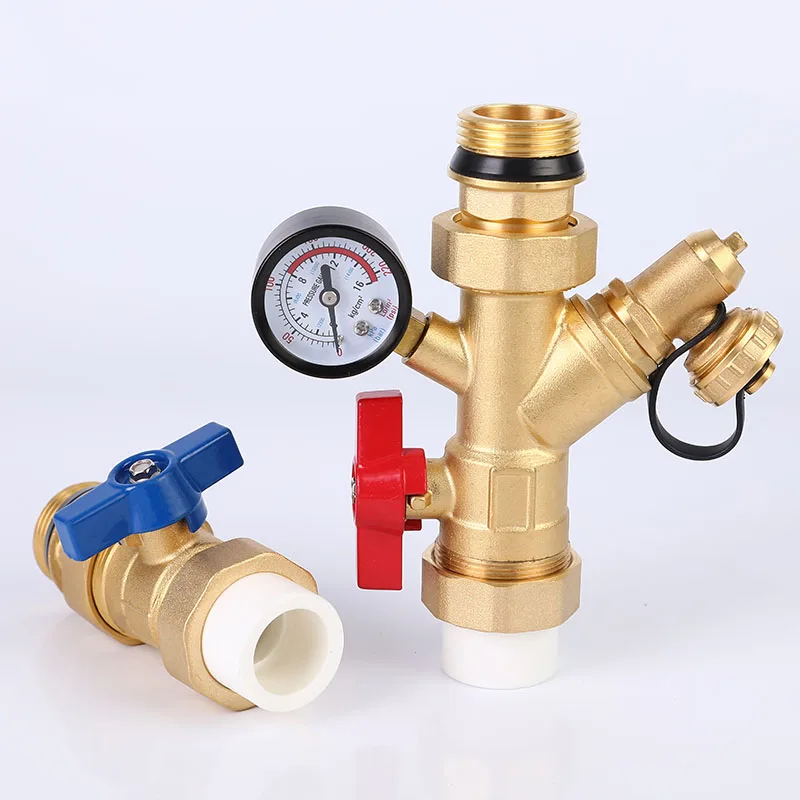 Válvula PPR de 6 puntos, válvula de bola, válvula de calefacción de suelo, válvula de drenaje, filtro recto PPR25, válvula de bola de soplado - imagen 4