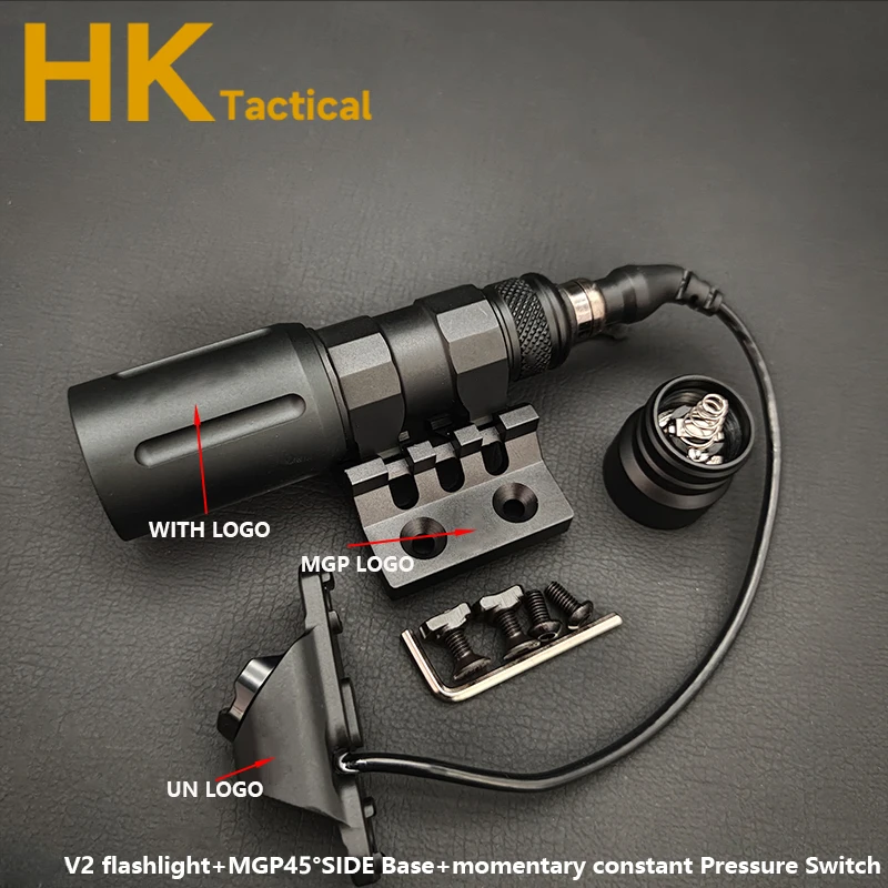 Sotac-Juego de interruptor de botón para linterna V2, luz de explorador con interruptor de presión, luz táctica para armas de caza Airsoft - imagen 4