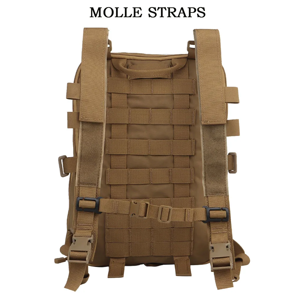 Bolsas de hidratación tácticas planas D3, mochila de transporte Molle de capacidad Variable, chaleco multiusos, chaleco Softback de asalto - imagen 3