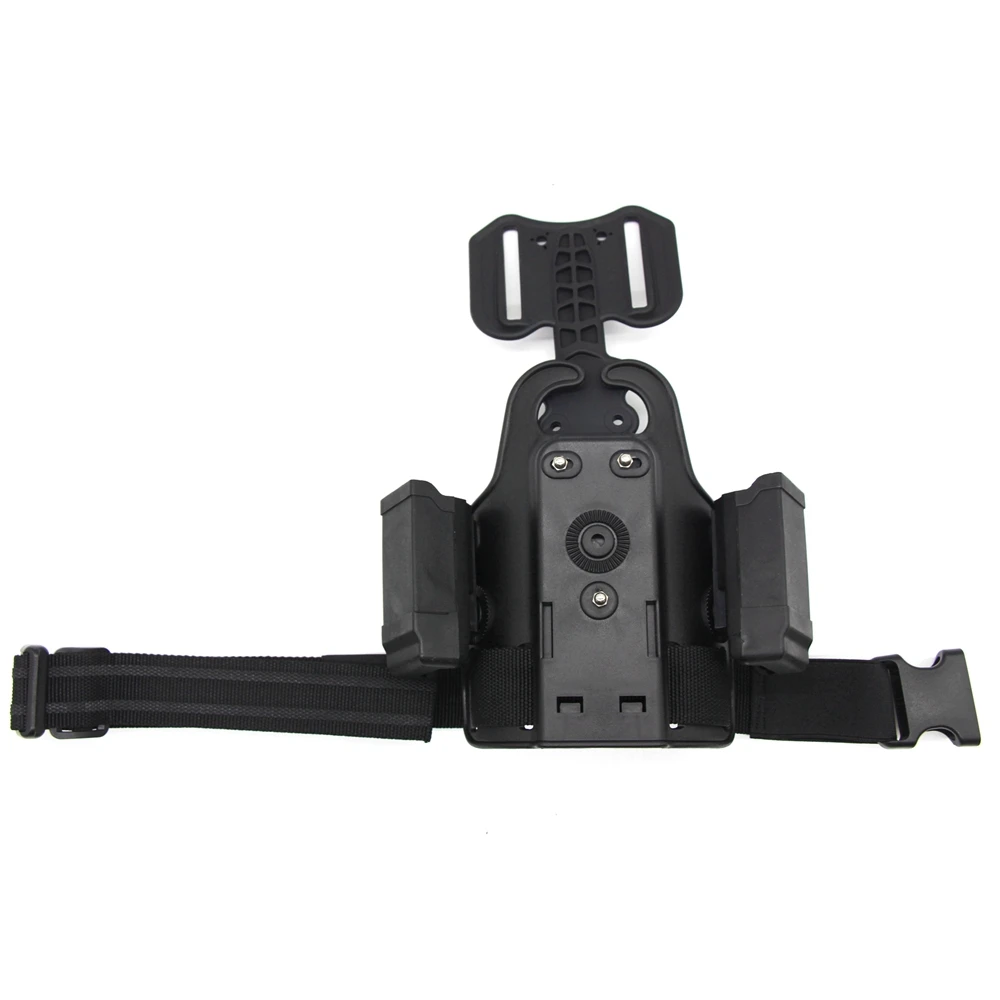 Funda para pistola de pierna de doble revista de 9mm, correa de plataforma, cinturón, adaptador de funda para muslo, paleta para GL 17 19, accesorios de caza - imagen 3