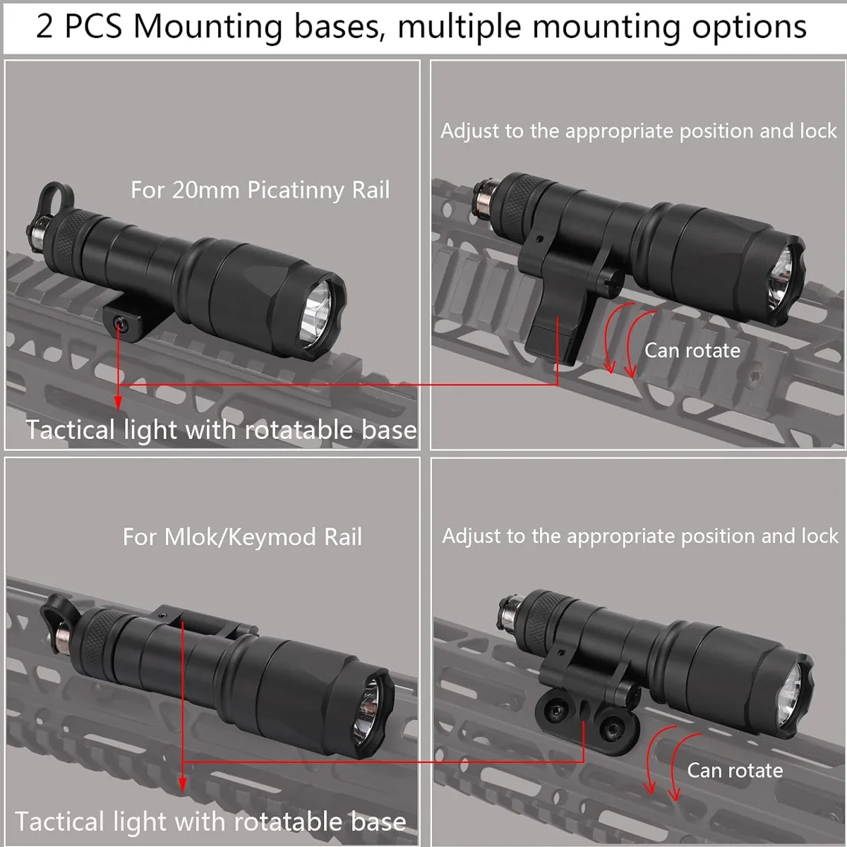 Linterna táctica Surefire M340 DF M640 M600 M340V SF LED Scout Light 20mm Picatinny Rail M LOK montaje Airsoft lámpara de caza - imagen 3