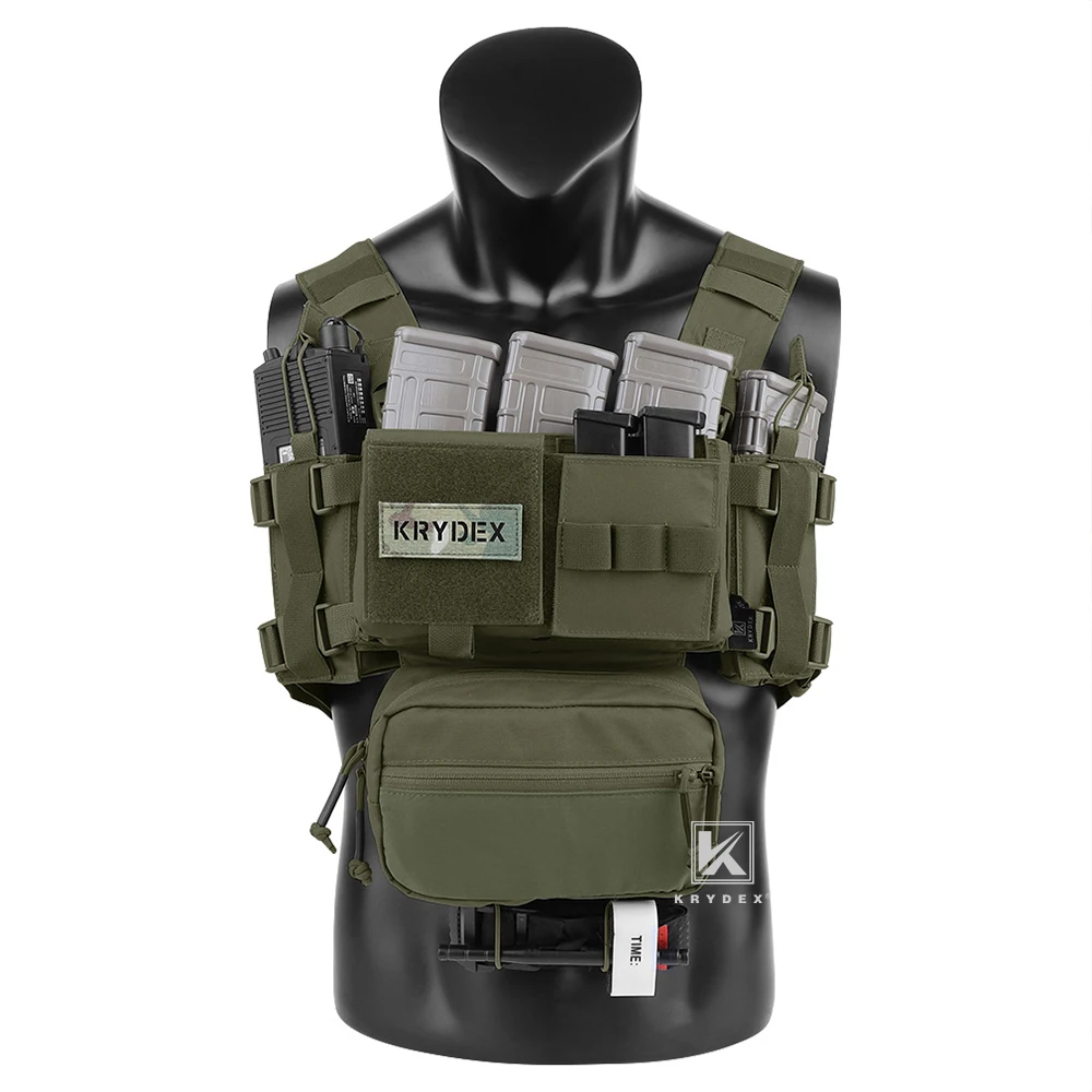 KRYDEX táctico MK3 MK4 aparejo de pecho Micro chasis de lucha chaleco Modular con 5,56 7,62 M4 AK bolsa de revista bolsa equipo de caza - imagen 4