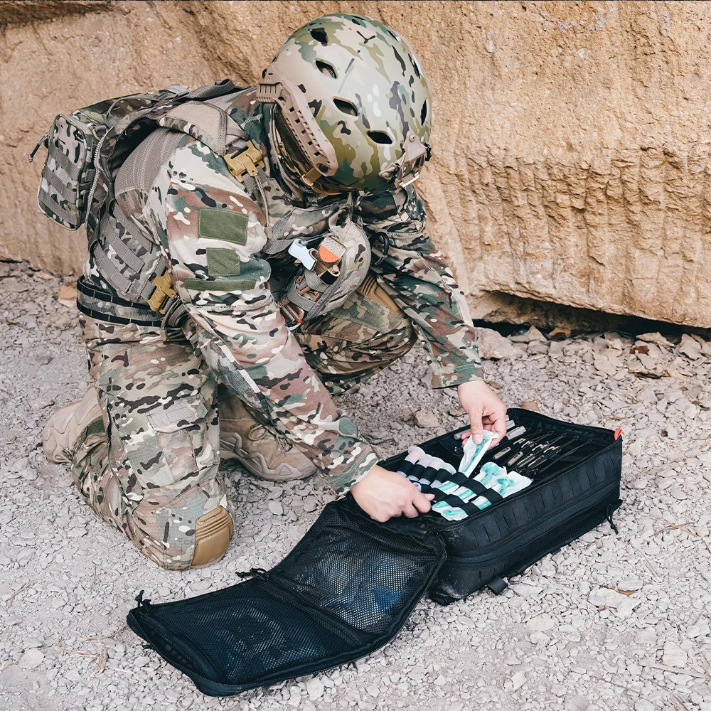 Mochila de primeros auxilios de rescate de rinoceronte, mochila táctica de nailon 20L 1000D, botiquín de primeros auxilios para traumatismos, bolsa para senderismo, Camping R20 - imagen 5