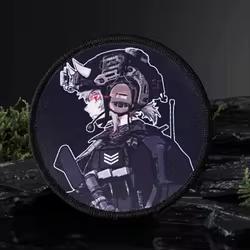 Parche táctico de Anime para chica, insignia de moral militar con estampado de gancho y bucle, mochila, ropa, accesorios decorativos, pegatina, brazalete