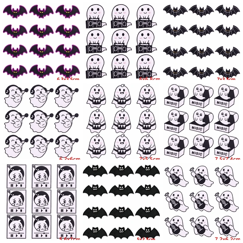 Parches termoadhesivos para planchar en la ropa, parche bordado de dibujos animados, pegatinas de ropa, Animal, Hip Hop, 10 unidades por lote