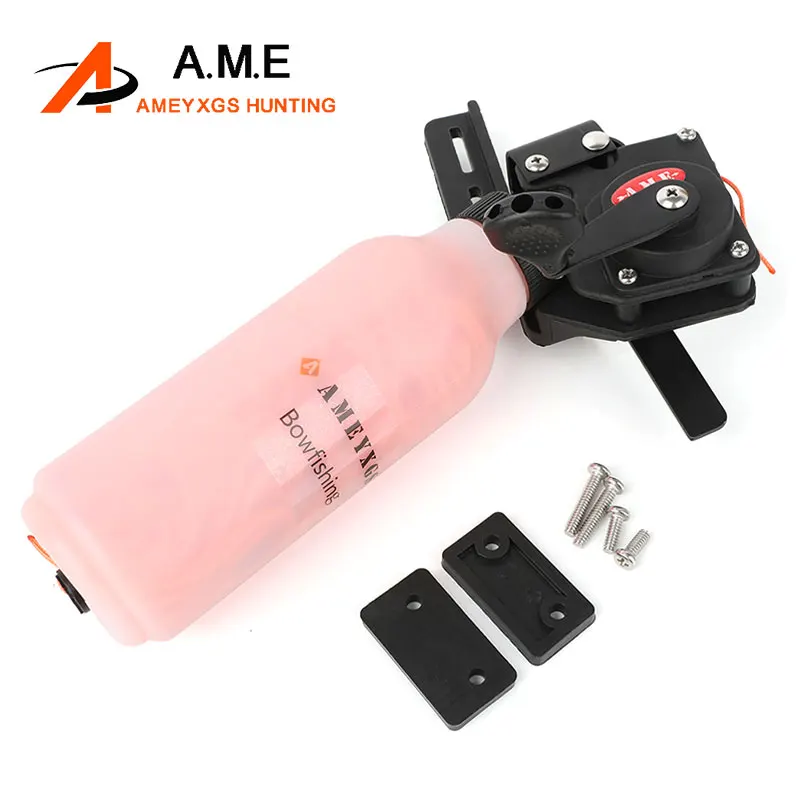AMEYXGS cuerda de pesca con arco carrete de olla tiro con arco con cuerda de pesca de 40m para mano derecha arco compuesto recurvo caza peces tiro pesca