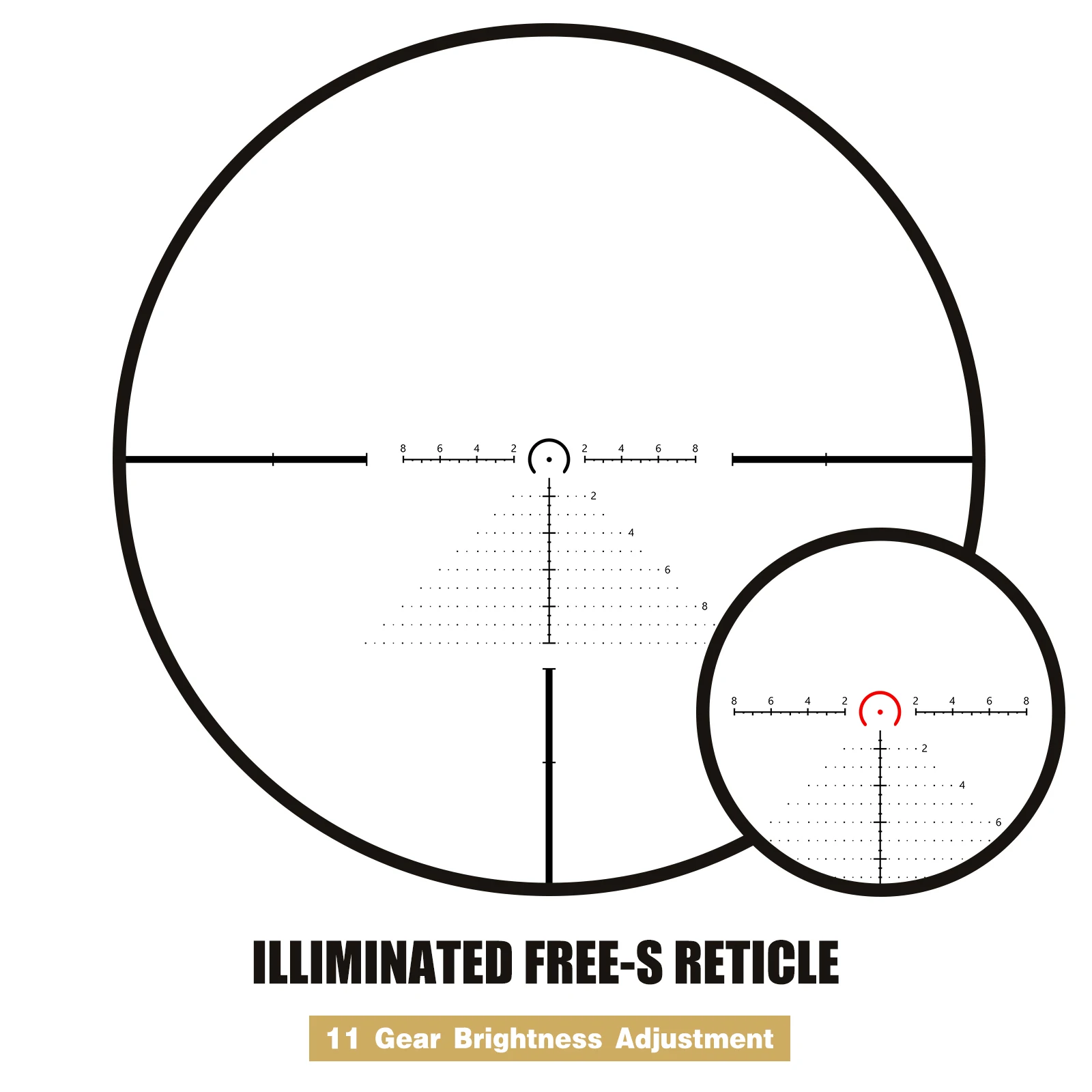 ​​SPINA OPTICS NovaForce 1-8x24FFP Mira Táctica IR 1x Verdadero FFP 11 Niveles Rojo Anti-Retroceso .308/.338 para Caza&Tácticas​​ - imagen 2