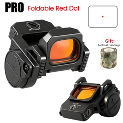 Mira de punto rojo abatible hacia arriba táctica profesional, colimador reflejo óptico 3MOA con Base de montaje MOS para Rifle, pistola de caza, mira de tiro