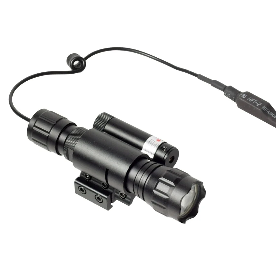 Mira de punto láser roja y verde táctica, arma ajustable, Combo de luz, mira para Rifle, antorcha para Armas Airsoft montada en riel Picatinny de 20mm - imagen 3