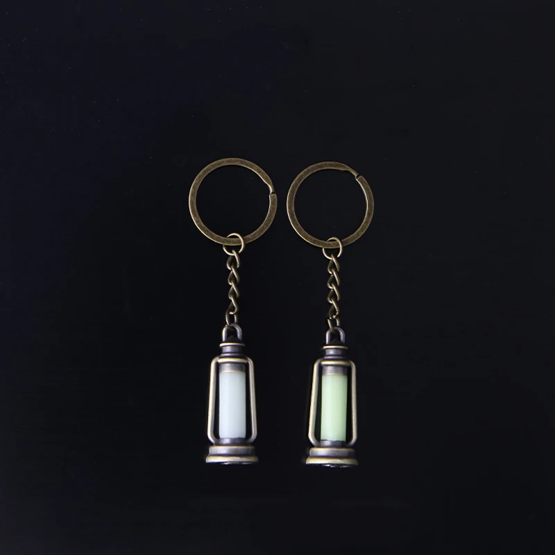 LLavero de resina que brilla en la oscuridad, lámpara portátil luminosa, colgante con cremallera, llavero de Metal para coche, accesorio para vehículo - imagen 5