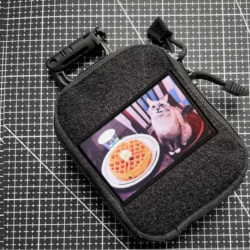 Parche táctico velcro gato – Insignia moral para mochila y ropa - imagen 4