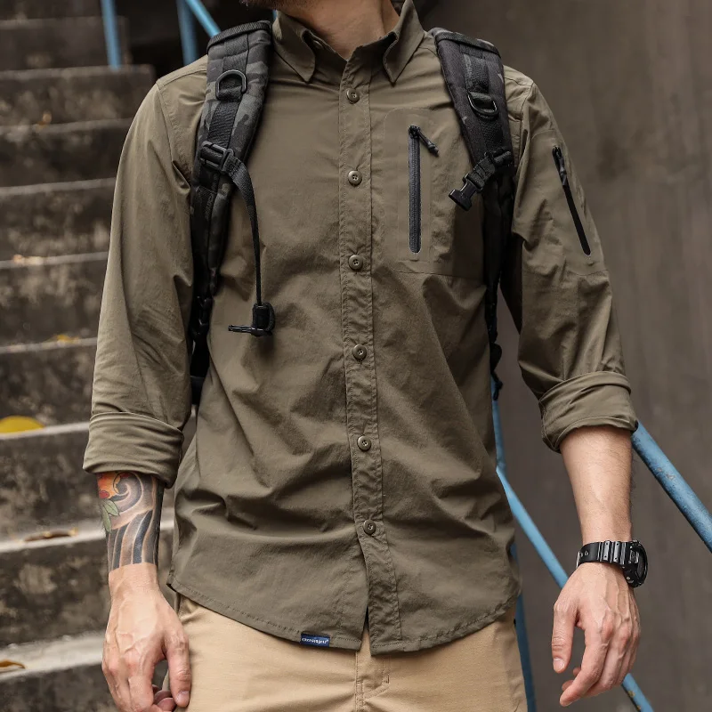 EMERSONGEAR Triple Tech Camiseta Táctica Multi Bolsillo