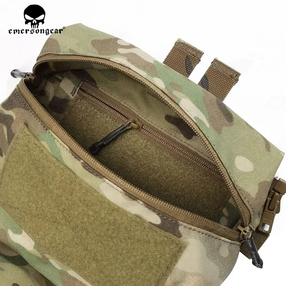 Emersongear FRO Style V5 chaleco Panel trasero doble bolsa con cremallera ajuste Universal placa portador accesorios chaleco táctico expansor - imagen 2