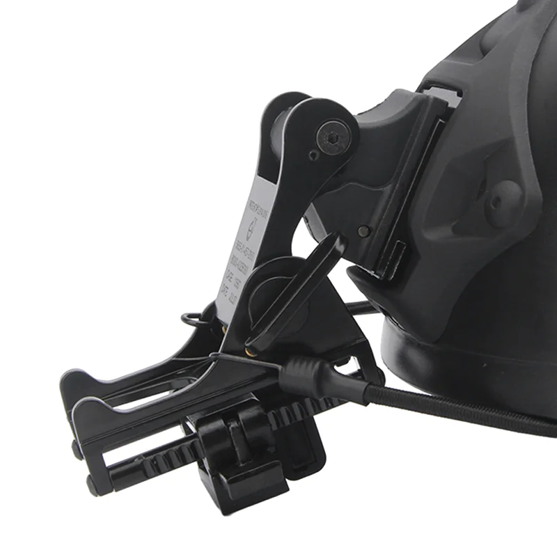 Soporte táctico de visión nocturna NVG Rhino con J-ARM, gafas oscilantes, adaptador de auriculares para caza, PVS 14, se adapta al casco rápido M88 MICH - imagen 5