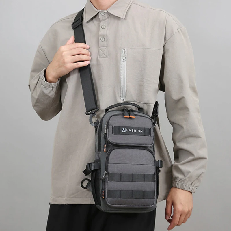 Bolso de pecho para hombre, riñoneras multiusos Molle para acampar al aire libre, senderismo, bolsos cruzados, bolsa grande para aparejos de escalada de viaje, mochila escolar - imagen 3