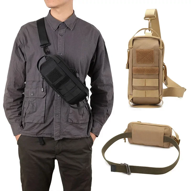 Bolsa táctica MOLLE EDC para pistola y portacargadores de pecho