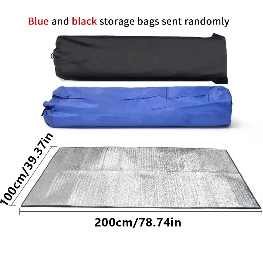 Estera de Picnic para exteriores, almohadilla de espuma de papel de aluminio a prueba de humedad de doble cara, impermeable y aislante, estera de Camping para playa - imagen 2