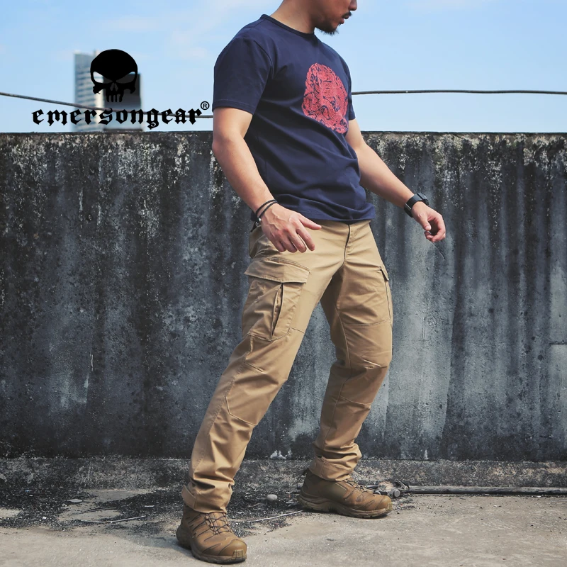 Emersongear etiqueta azul táctica ajuste ergonómico pantalones largos de carga para hombre entrenamiento Airsoft caza senderismo juego de guerra Camping - imagen 5