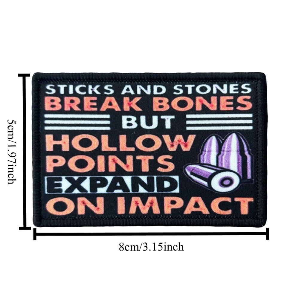 Palos y piedras divertido Meme Velcros parche táctico moral gancho bucle sujetador divertido ejército pegatina insignia para mochila - imagen 2