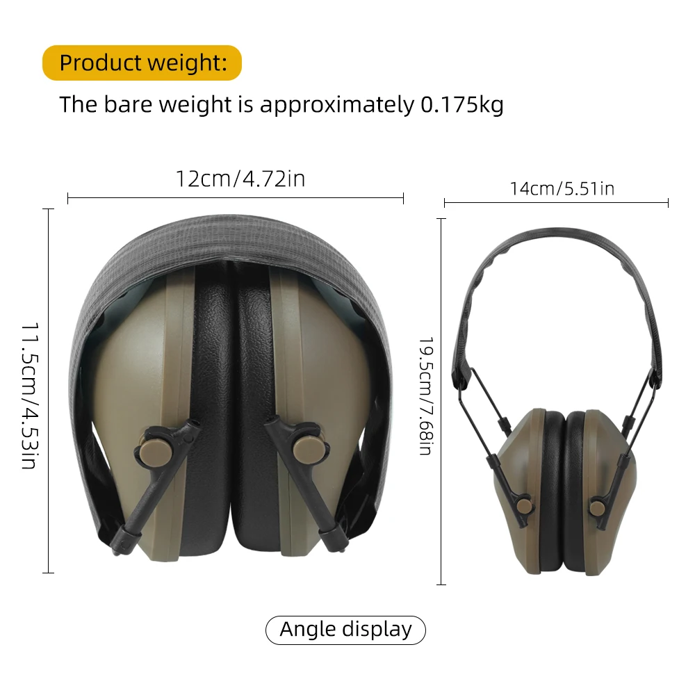 Orejeras insonorizadas sobre la oreja BOOIU: tácticas para actividades al aire libre y airsoft - imagen 2