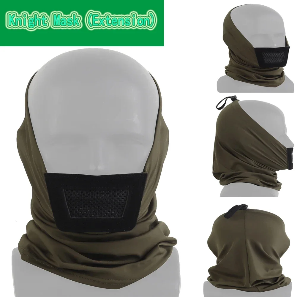 Estera de caballero táctico, cubierta de diseño extendido transpirable de malla para fiesta, Camping, Safari, senderismo, tiro, máscara de caballero