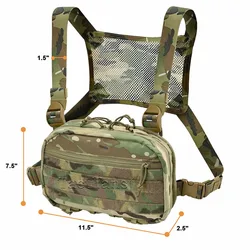 Bolsa de pecho MOLLE con funda de pistola oculta – Táctica operativa