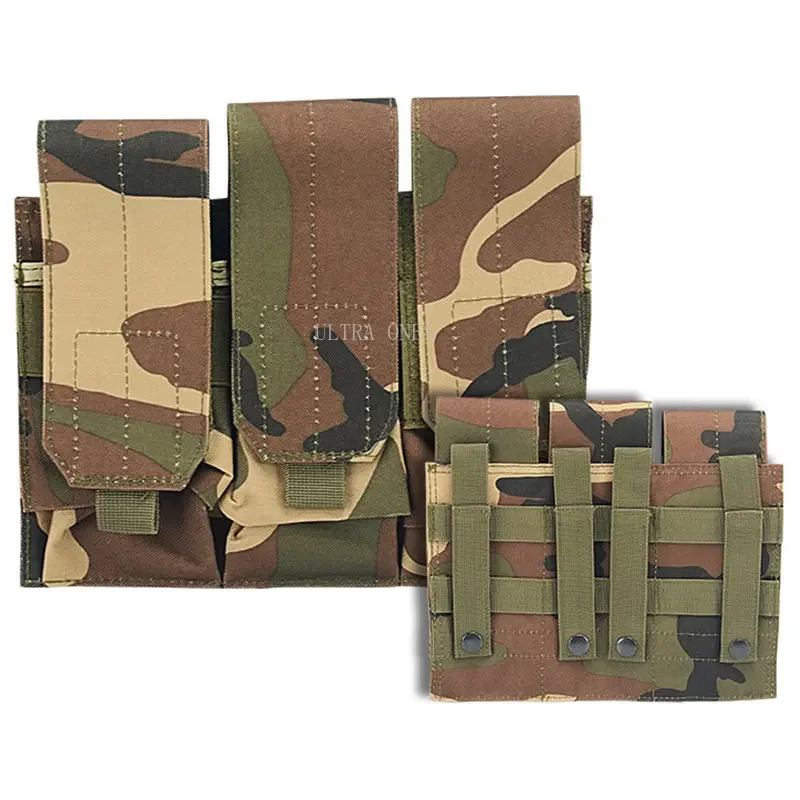Bolsa táctica para cargador, bolsa doble Triple para Rifle, pistola Mag, Airsoft, caza, AK47, M14, M4, AR 15, 5,56 - imagen 4