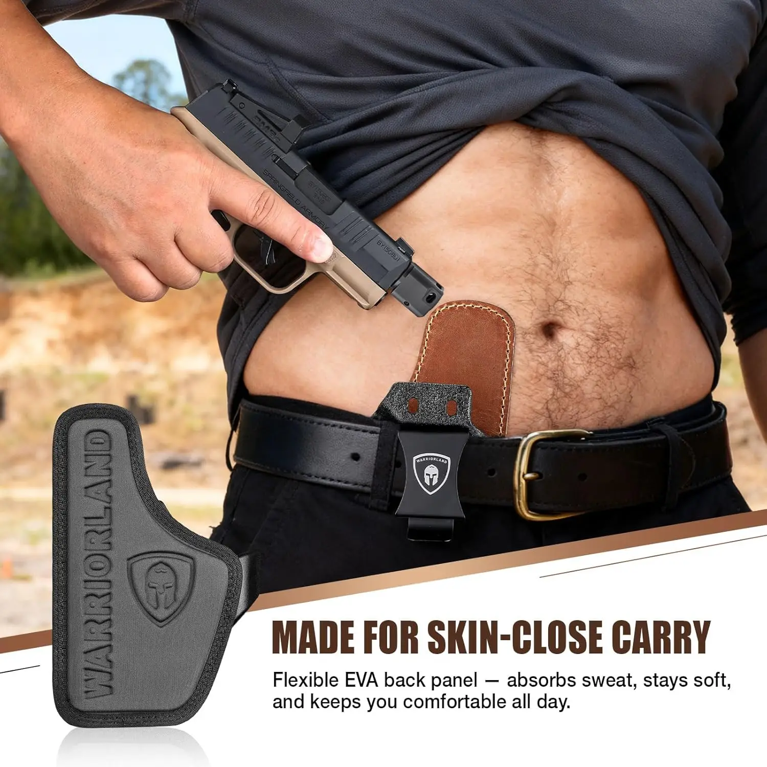 Solo para Springfield Hellcat Pro ~ Hellcat ~ Hellcat RDP/OSP, funda híbrida IWB, funda de transporte oculta, máxima comodidad, mano derecha