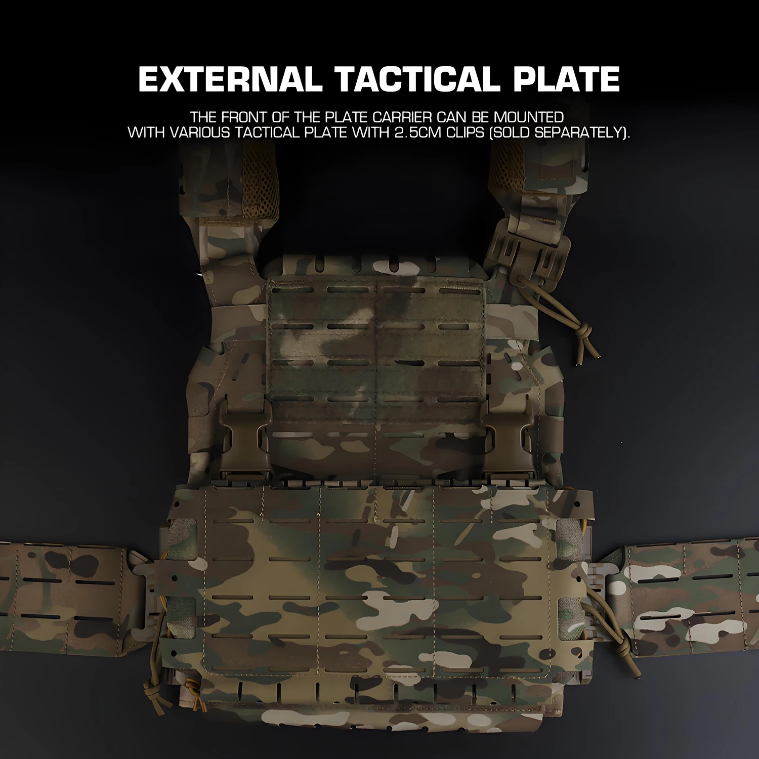 ARC V2 Plate Carrier Chaleco táctico modular ultraligero Compatibilidad Molle de liberación rápida para MILSIM Airsoft y entrenamiento - imagen 3