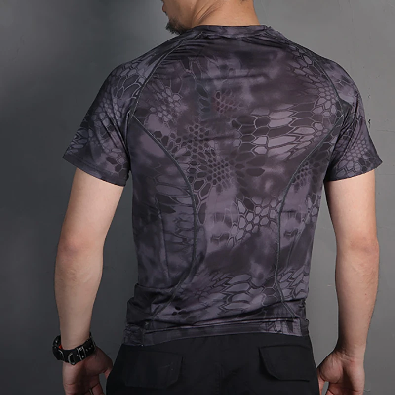 Emersongear, capa Base ajustada de piel táctica, camisetas para correr, pantalones cortos de camuflaje, manga para deportes al aire libre, camiseta que absorbe el sudor para uso diario - imagen 4