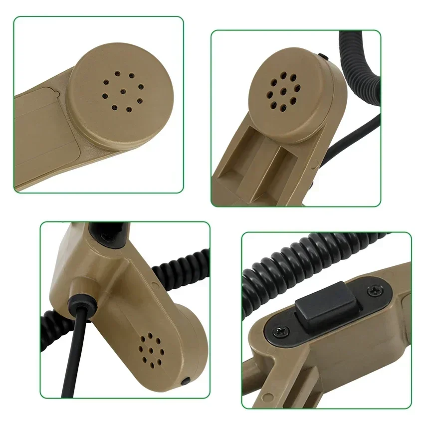 H-250 táctico Ptt altavoz de mano micrófono Ptt teléfono móvil enchufe de 3,5mm táctico H250 Ptt para Apple HWAHUI Etc. - imagen 4