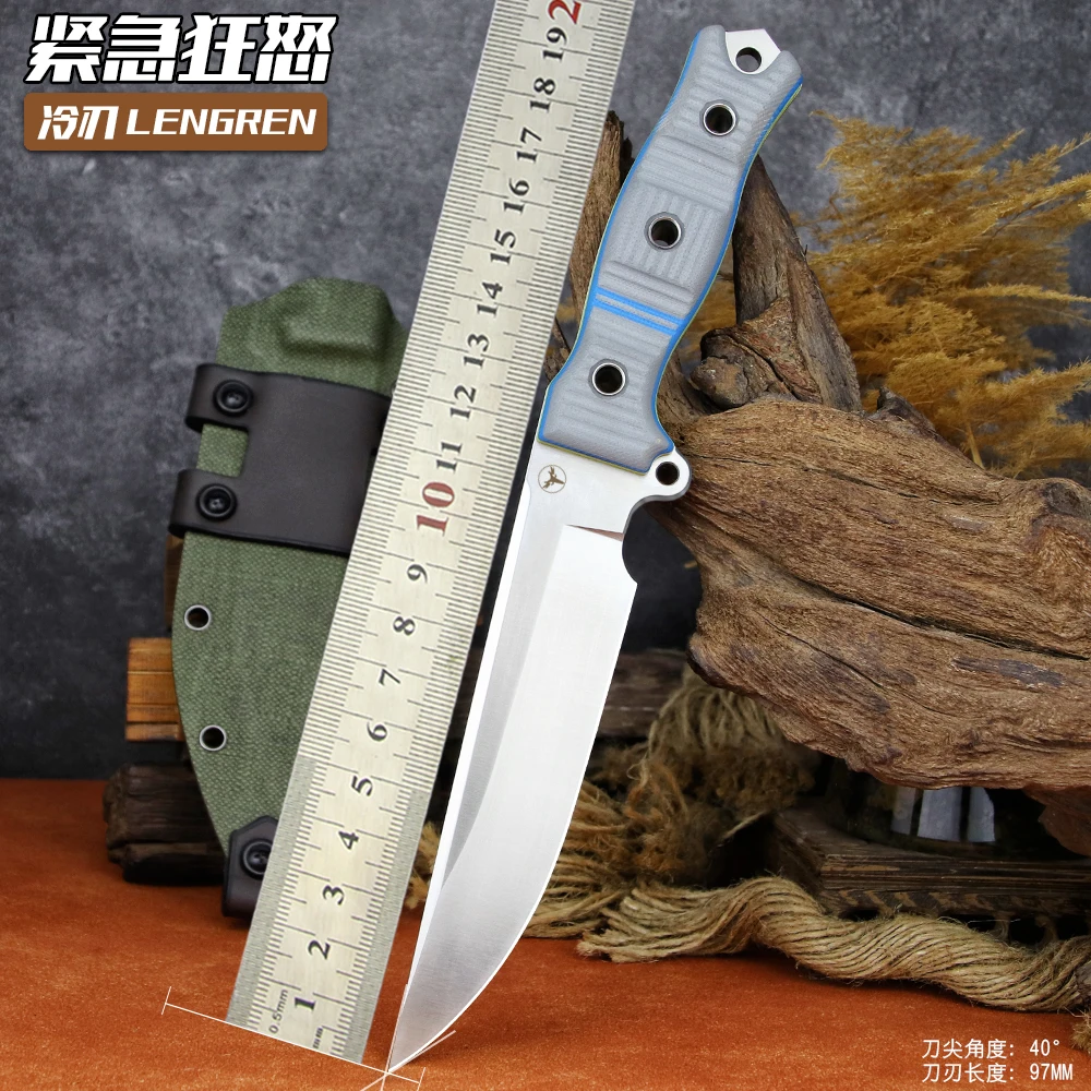 BUSSE cuchillo táctico de hoja fija Full Tang G10 tricolor - imagen 2