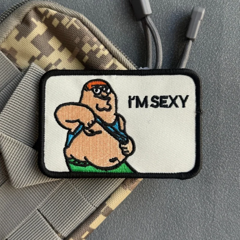 Parche de moral bordado I'm Sexy con velcro para equipamiento táctico - imagen 3