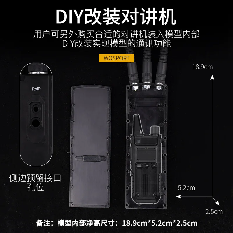 Modelo de Radio Mpu5, piezas de decoración modificadas para bricolaje, accesorios de simulación de cine y televisión, sin función de comunicación - imagen 4