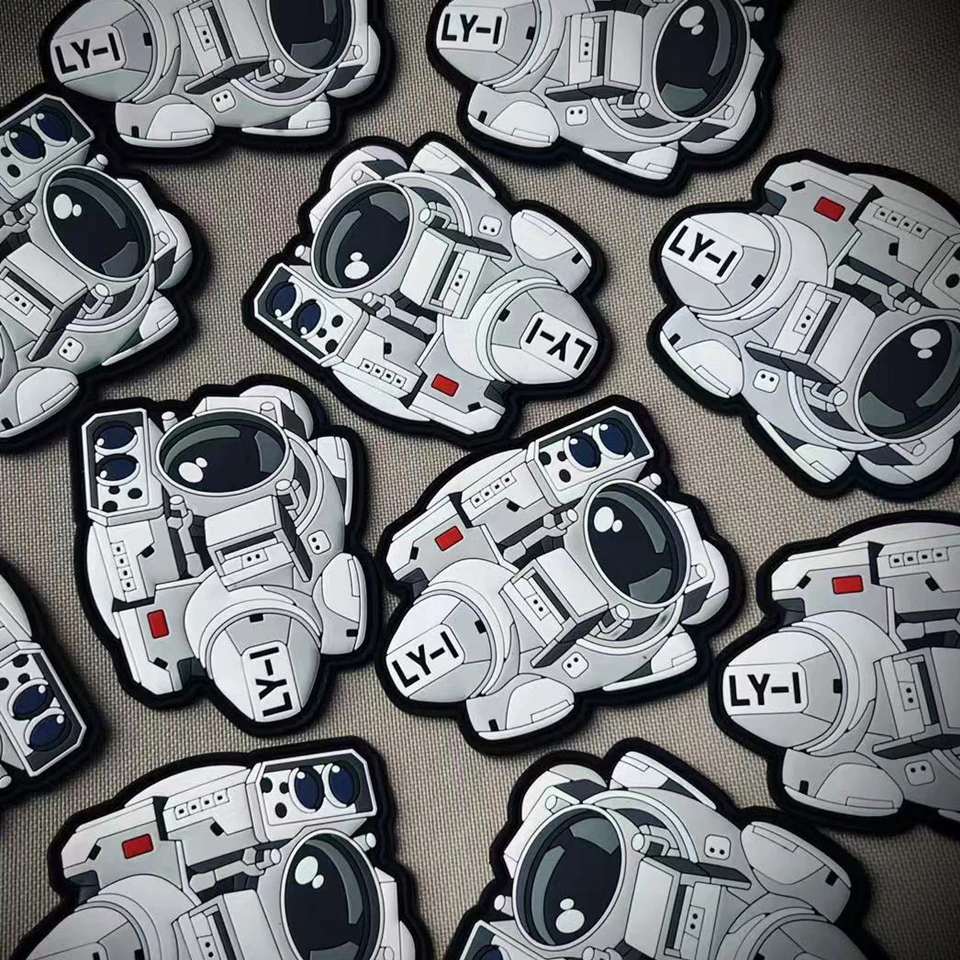 Parche luminoso de PVC 3D Falcon LY-1, insignia de goma táctica de combate con brazos láser naval para decoración de bolsas de ropa - imagen 4