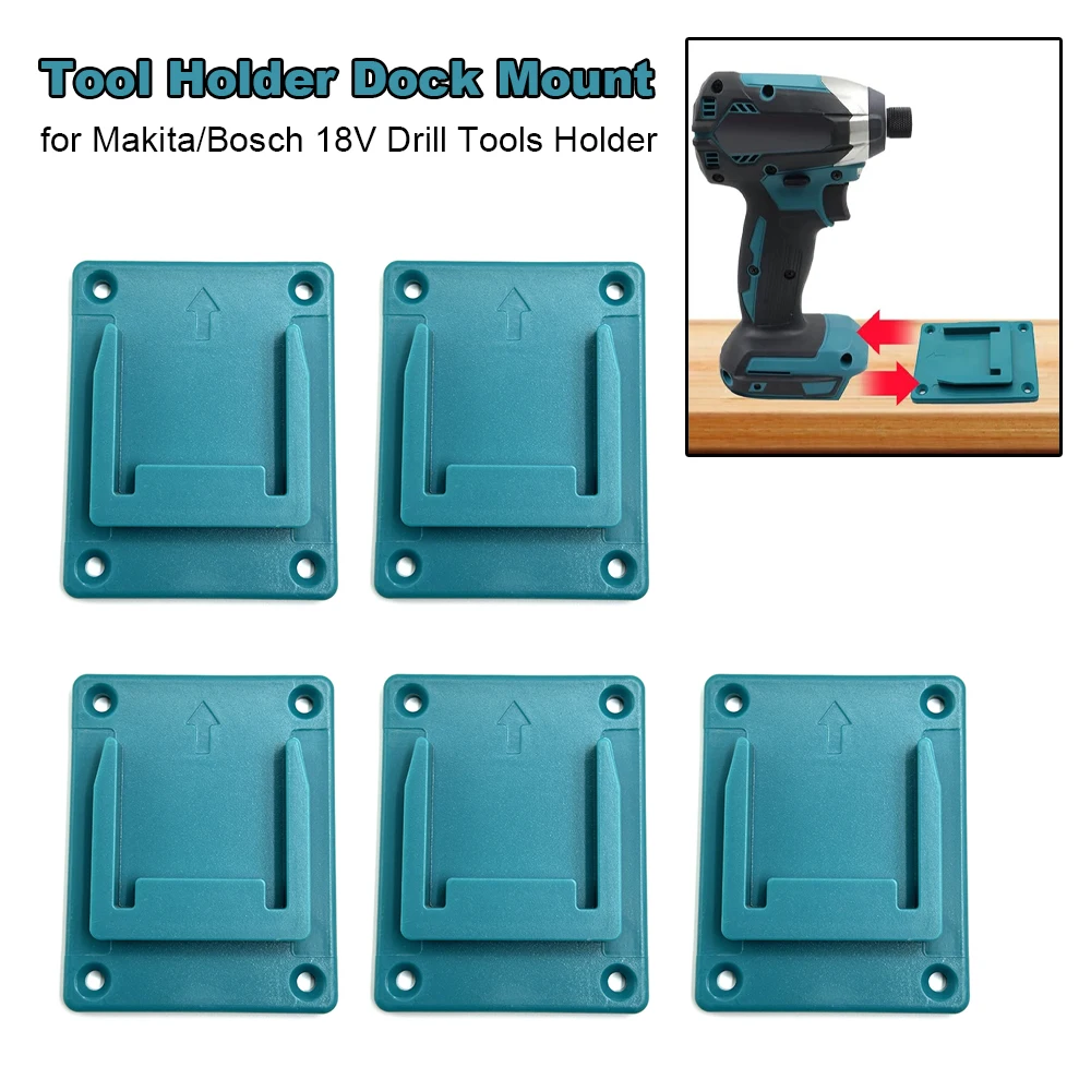 Soporte de herramientas para Makita y Bosch, dispositivos de fijación de 18V, soporte de herramientas de taladro, soporte de almacenamiento de máquina, ranuras, 1-5 uds.