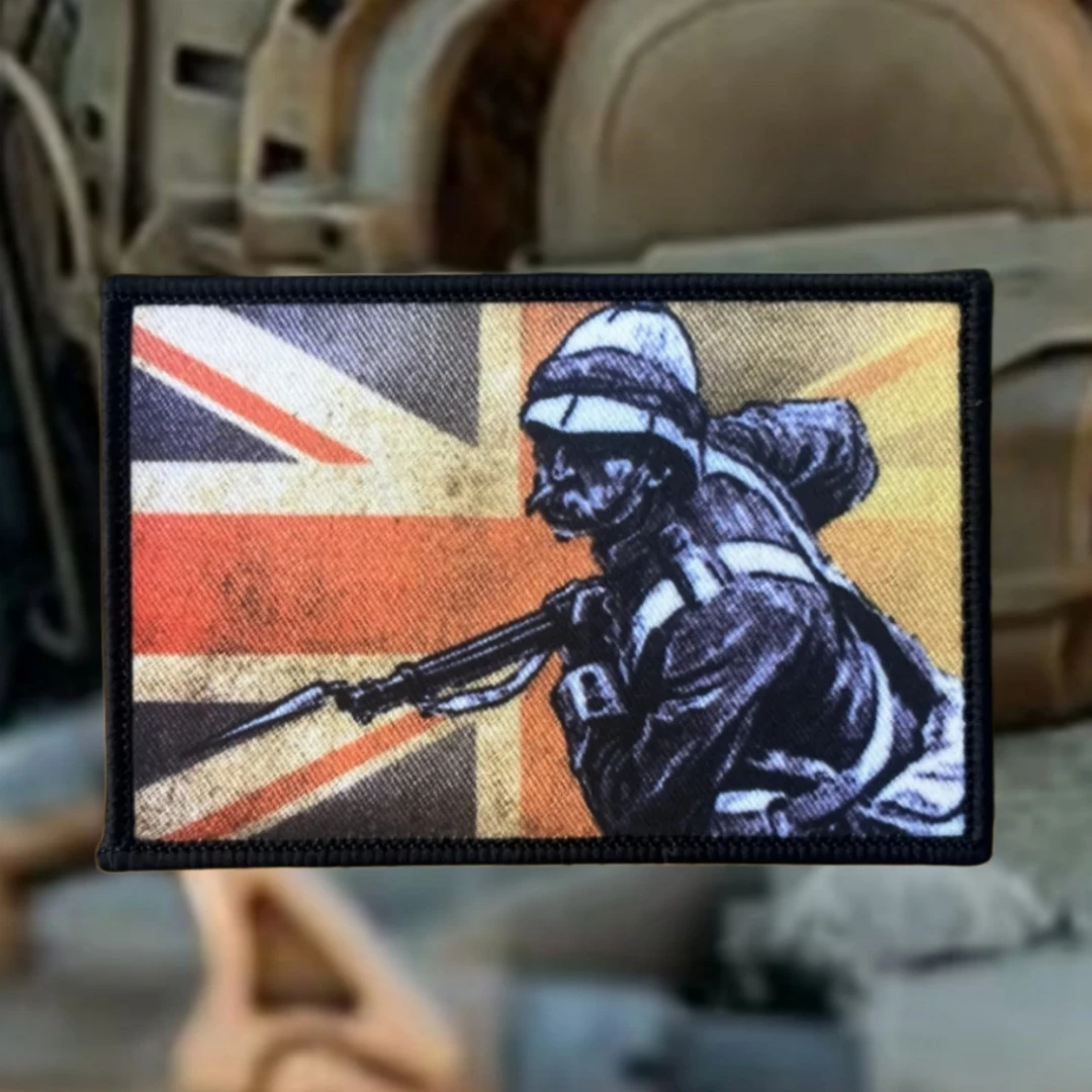 Parche táctico de moral de Redcoat británico, parche impreso con bandera de Zulu, brazalete militar, insignia de gancho y bucle, accesorios para mochila, pegatinas - imagen 3