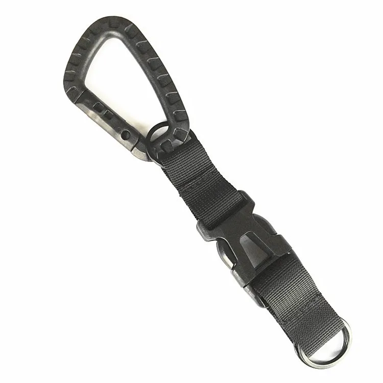 Llave táctica para exteriores de 2 piezas, hebilla grande en D, hebilla de montañismo, correas Molle, Servicio Secreto, gancho para cinturón - imagen 5