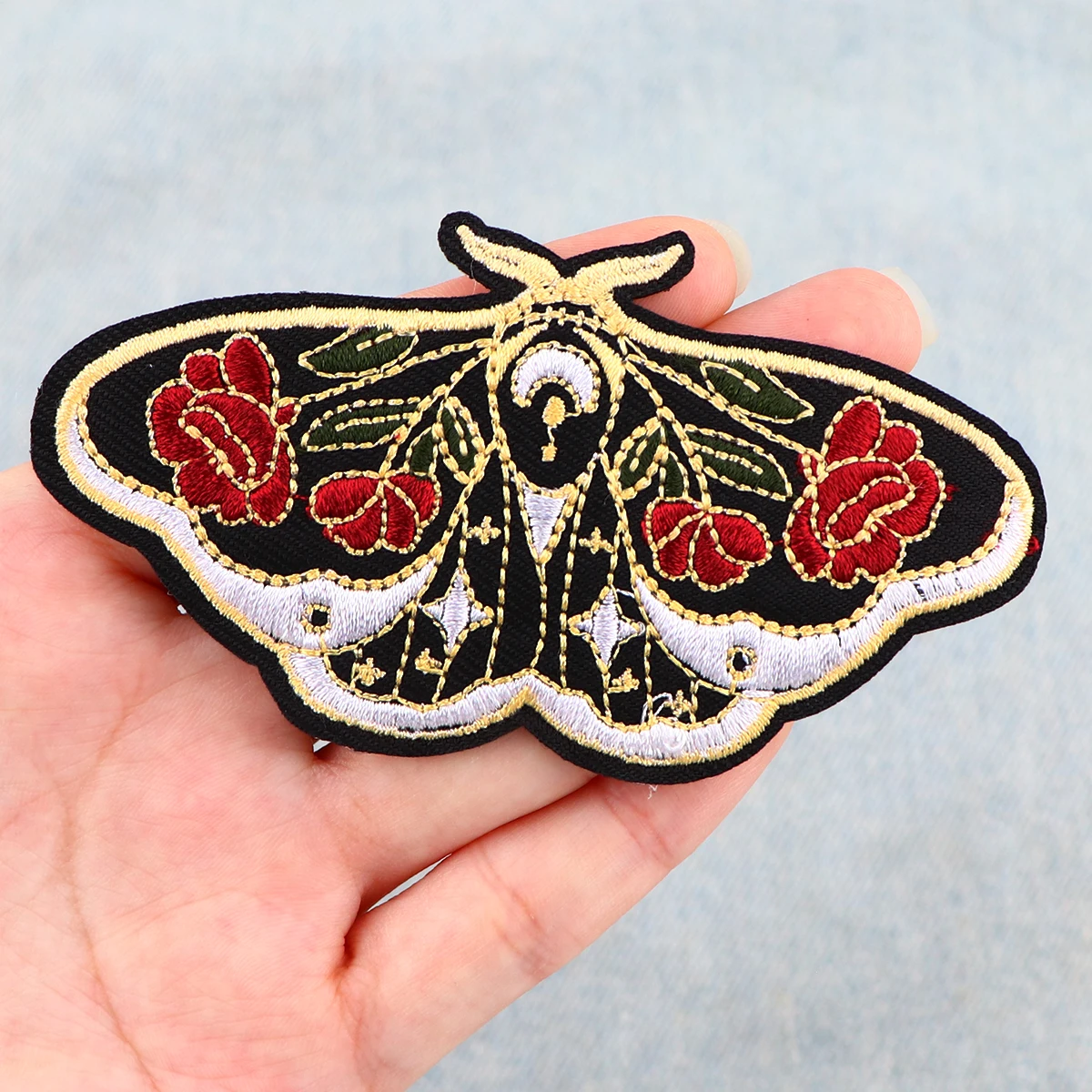 Parche bordado mariposa y polilla termoadhesivo para planchar - imagen 2