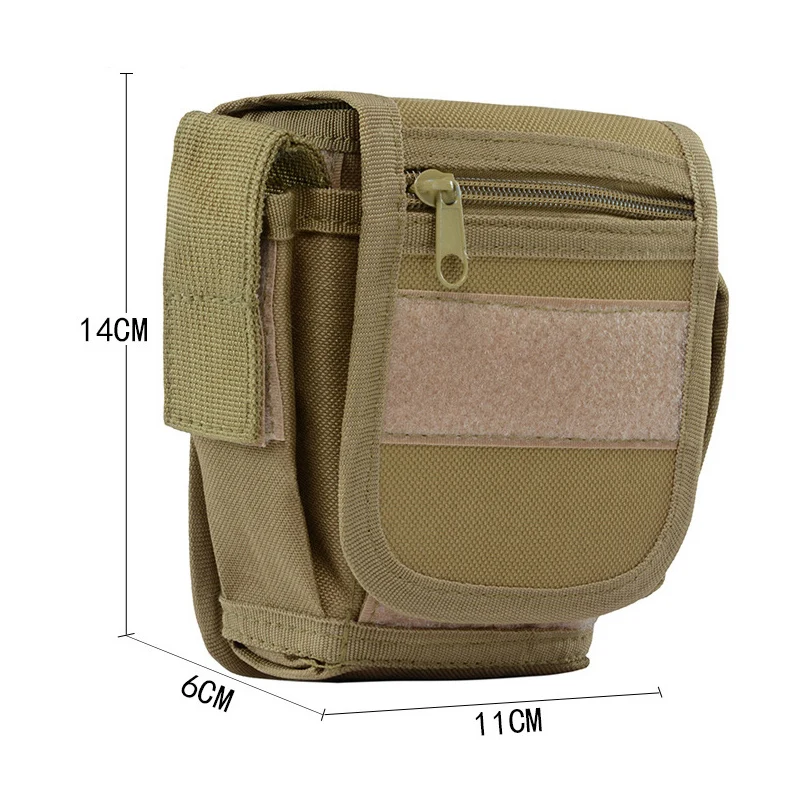 Bolsa táctica Molle para hombre, riñonera con cinturón, bolsillo pequeño, riñonera para exteriores, bolsa para correr, viaje, Camping, bolsillo, bolsa de caza - imagen 4