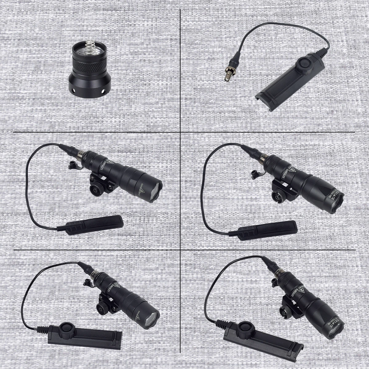 SureFire-linterna táctica de Metal para armas de Airsoft, M300, M300B, M300C, luz de caza con interruptor de presión de doble función - imagen 3
